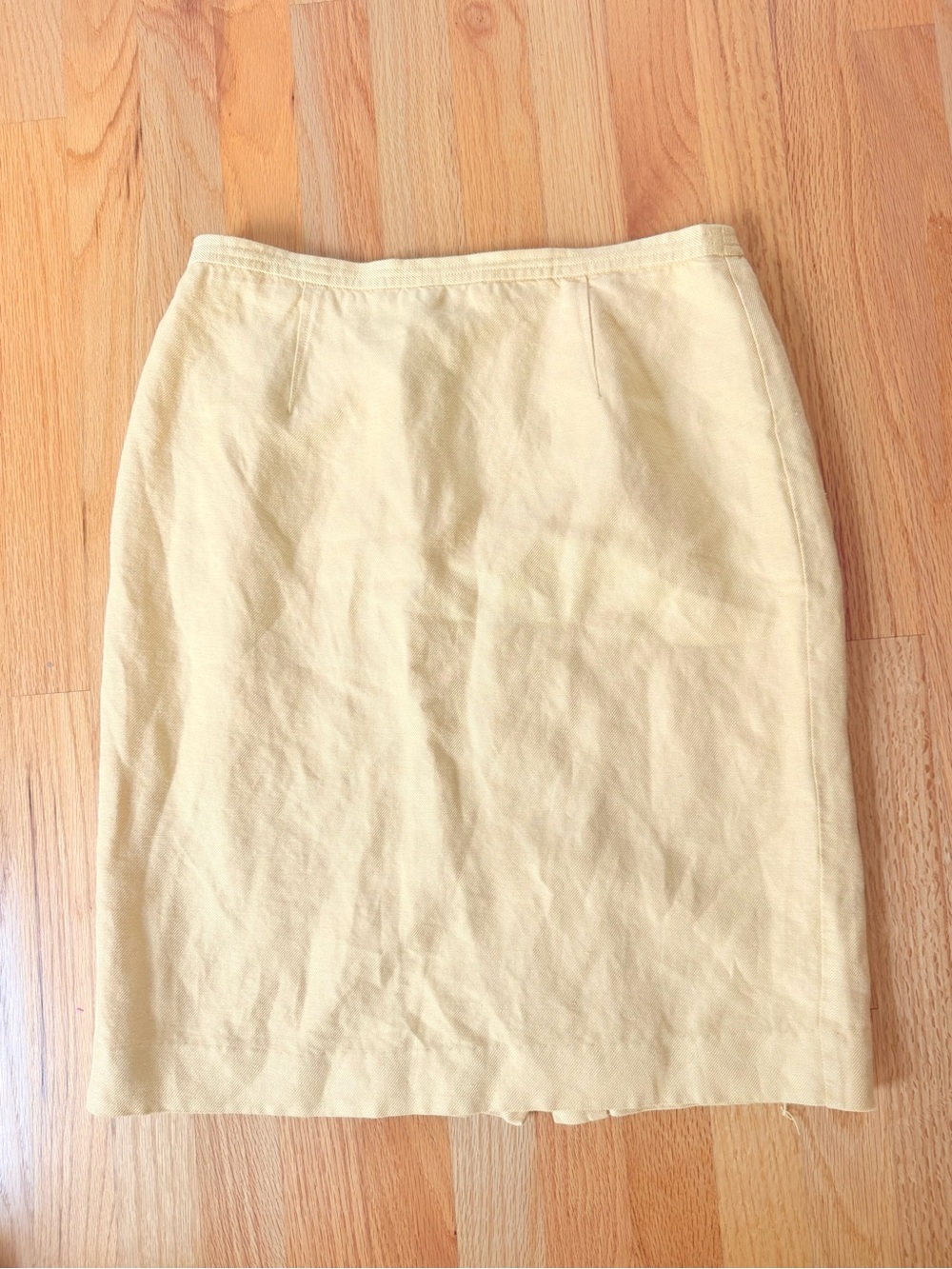 Vintage Classic yellow Cream Straight Skirt